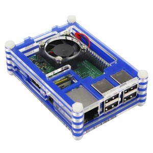 Raspberry Pi 3 B+ Transparent Acrylic Shell Case + Cooling Fan for Raspberry Pi 3