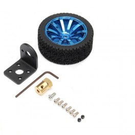 65mm Rubber Wheel with 25GA Motor Mounting Bracket