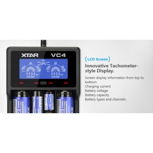 XTAR VC4 Charger for Lithium-ion and Ni-MH Batteries