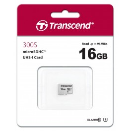 Transcend TS16GUSD300S 16GB UHS-I U1 MicroSD Memory Card